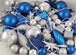 125-Piece Club Pack of Shatterproof Ice Palace Silver & Blue Christmas Ornaments