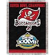 Tampa Bay Buccaneers NFL Super Bowl Commemorative Woven Tapestry Throw (48x60")"