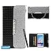 Galaxy S7 Case,Galaxy S7 Wallet Case,CASELAND [Patent Leather Pattern] Flip Handbag Wallet Case with Lanyard Bling Button Case for Samsung Galaxy S7 - Black