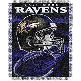 Baltimore Ravens NFL Triple Woven Jacquard Throw (Spiral Series) (48x60")"