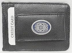 Police Insignia Emblem Leather Money Clip Card Holder