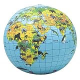 Animal Earth Globes Beach Balls - 6 Cnt.