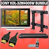 Sony Bravia M-Series KDL-32M4000/W 32-inch 720P LCD HDTV (White) + Sony DVD Player w/ Wall Mount Acc