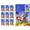 2000 WILE E COYOTE AND ROAD RUNNER #3391 Souvenir Sheet of 10 x 33 cents US Postage Stamps