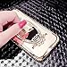 iPhone 6 Plus/6s Plus 5.5 Inch Glass Mirror TPU Case-Aurora Soft Silicone Makeup Case Bling Crown Rhinestone Cover for iPhone 6 Plus/6s Plus(Rose Gold)