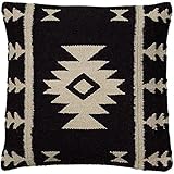 Avondale Kilim Pillow, 18"Hx18"Wx4"D, BLACK