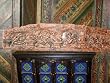 India Furniture Kamasutra Carving Wood Wall Panel / Headboard 72 Inch