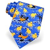 Daffy Duck With Rubber Ducky Tie by Looney Tunes - Blue Silk