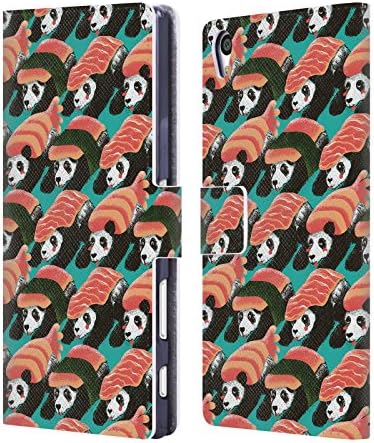 Official Tobe Fonseca Sushi Panda Patterns Leather Book Wallet Case Cover For Sony Xperia Z5 Premium / Dual