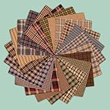 40 Cozy Charm Pack, 5 inch Precut Cotton Homespun Fabric Squares by Jubilee Creative Studio