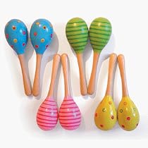 Pair of Snazzy Wooden Maracas