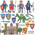 RoomMates RMK1267SCS Dragon Hunter Peel and Stick Wall Decals