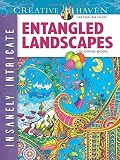 Creative Haven Insanely Intricate Entangled Landscapes Coloring Book (Adult Coloring)