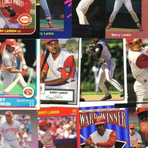 Barry Larkin Cincinnati Reds Baseball Card Lot w/Rookie Card