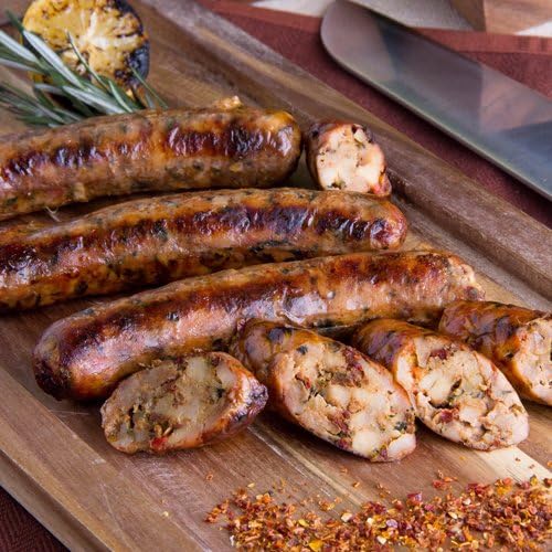 Chipotle Pepper Chicken Sausage Frozen, All Natural - 4 oz links, 1# Packs (Pack of 6)