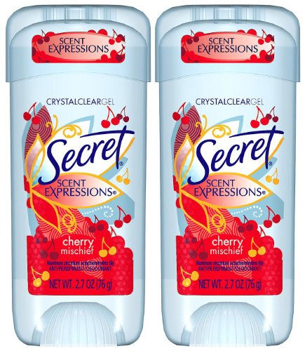 Secret Scent Expressions Antiperspirant/Deodorant, Crystal Clear Gel, Cherry Mischief, 2.7 oz.