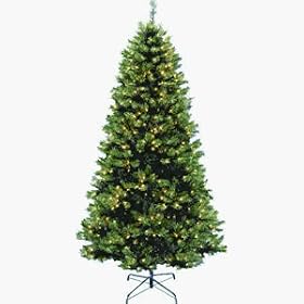 National 7' Prelit Lexington Artificial Fir Tree