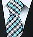 Scott Allan Turquoise Black Tie Men | Gingham Plaid Ties for Mens | Necktie Turquoise | corbatas para hombres elegantes
