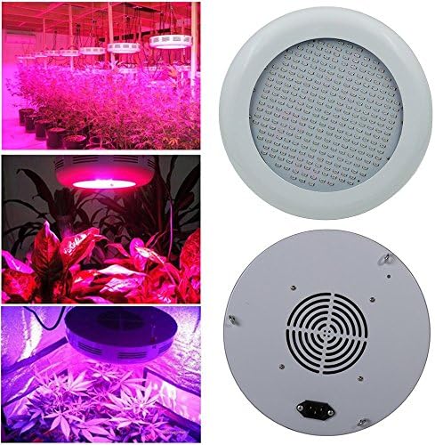 eSavebulbs Full Spectrum Led Grow Light for Indoor Plants 300 Watt UFO Style LED Grow Light Panel 277pcs 5730SMD Leds,Including Infrared light and UV-light,AC 85V-265V,White Cover