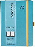 Action Day Planner 2016, Fashion Calendar - Daily Weekly Yearly Monthly Organizer & Goal Journal - Designed to Get Things Done (6x8 / Diamond Edition / Turquoise)