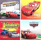 Produkt-Bild: 4 x DISNEY Wandbild auf Leinwand Pixar CARS - je 25 x 25 cm - Kunstdruck auf Holz-Rahmen - Auto Wand-Deko Bild