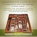 Baboon Bamboo Utensil Drawer Organizer, Adjustable Cutlery Utensil Holder, 18 x 2-Inch
