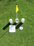 Practice Putting Green - Natural or Synthetic - Accessory Kit - 3 Cups & Yellow Marker Flag, DVD