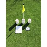 Practice Putting Green - Natural or Synthetic - Accessory Kit - 3 Cups & Yellow Marker Flag, DVD