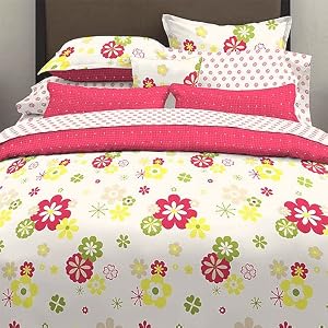 Flower Power Cotton Bed Ensemble, Full by