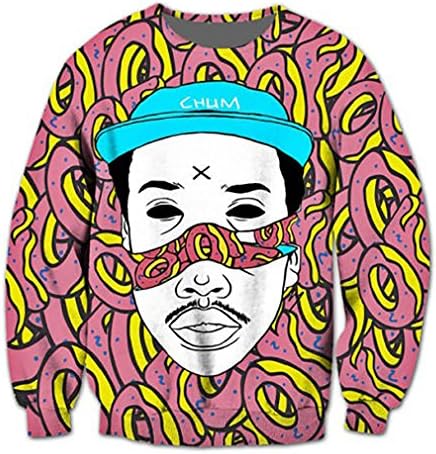 TINGHON Unisex Cartoon Man Funny 3D Casual Sweatshirt Hoodies (L, Odd Future)