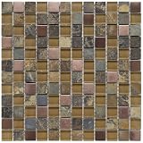 Abbey Alloy Copper 12 x 12 Inch Glass and Stone Mosaic Wall Tile (10 Pcs/10 Sq. Ft. Per Case,  Standard Shipping)