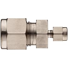 Parker A-Lok 2RU1-316 316 Stainless Steel Compression Tube Fitting, Reducing Union, Tube OD x Tube OD