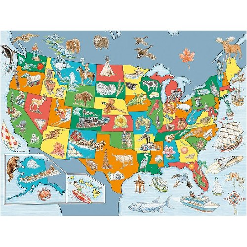 61YYW%2BU2y5L Ravensburger Discover and Learn United States Map Puzzle