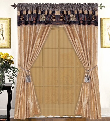 Cheetah Velvet Curtain Set