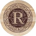 Monogrammed Coaster - R