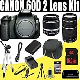 Canon EOS 60D - Digital camera - SLR - 18.0 Mpix - Canon EF-S 18-55mm IS and EF 75-300mm lenses - optical zoom: 3 x - supported memory: SD, SDXC, SDHC