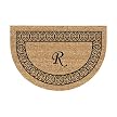 Monogrammed Doormat with Black Border - R (23.5x35.5" Round)