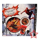 Spiderman 3 pc Mealtime Dinnerware Set-Tumbler,Plate and Bowl by American Clocks