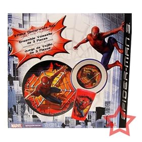 Spiderman 3 pc Mealtime Dinnerware Set-Tumbler,Plate and Bowl by Clocks