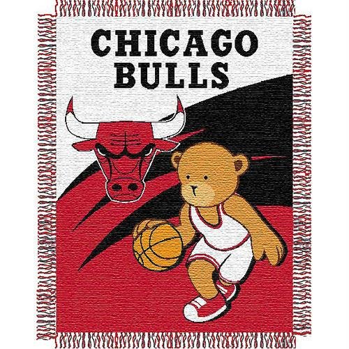 NBA Chicago Bulls 36-Inch-by-46-Inch Woven Jacquard Baby Throw