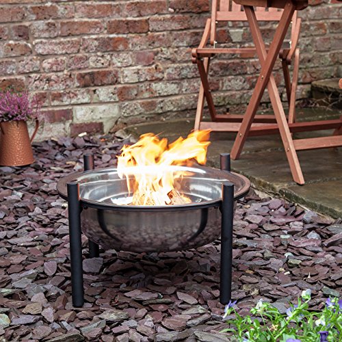 Fire Mountain Havana Stainless Steel Garden Fire Pit And Cover from