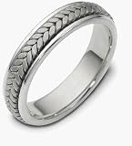 Platinum Comfort Fit 5mm Wedding Band Ring