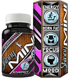 SkinnyMINI Clinical Strength Detoxifying Fat Burner for Women • Targets Belly Fat • Powerful Anti-Aging Antioxidants • Boosts Mood • Tighten and Tones Naturally