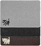 BPA Free Premium Cat Litter Mat - Extra Large - Best Quality Kitty Litter Catcher with 9-TM Scatter Control - Urine Proof Litter Mat- Soft Rug for Cats Paws - Light Gray Color