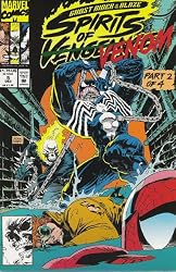 Marvel Comics; Spider Man; Vol. 1, No.5, December 1992; Venom; Stan Lee Presents; Chasing Shadows (Ghost Rider & Blaze/ Spirits of Vengeance, Part 2 of 4)