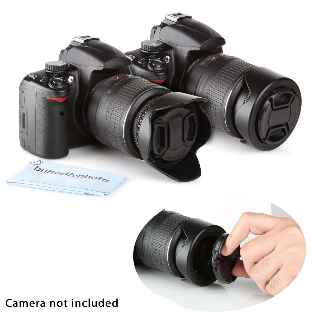 55MM Reversible Flower Lens Hood + Center