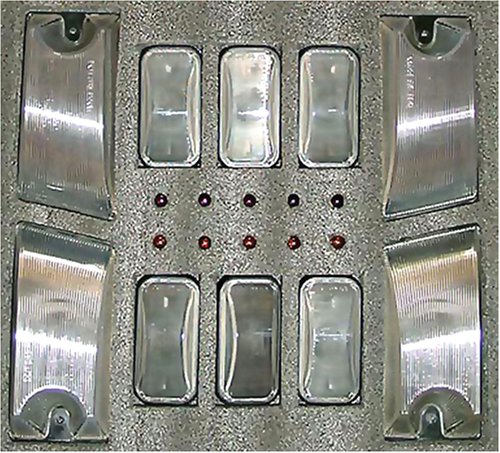 Recon 264160BK Smoked Cab Roof Lights 2002-2006 Hummer H2 / AM General (10-Piece Set)