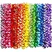 Myamy 36 Counts Hawaiian Leis Necklace Tropical Luau Hawaii Silk Flower Lei Theme Party Favors Wreaths Headbands Holiday Wedding Beach Birthday Decorations (3 Dozens)