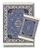 Lextra® (Contemporary Jaipur), MouseRug® & CoasterRug® Set, blues, ivory and pink, 10.25 x 7.125, one MouseRug and one matching CoasterRug
