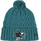 Reebok San Jose Sharks Womens' Knit Hat With Pom One Size Fits All